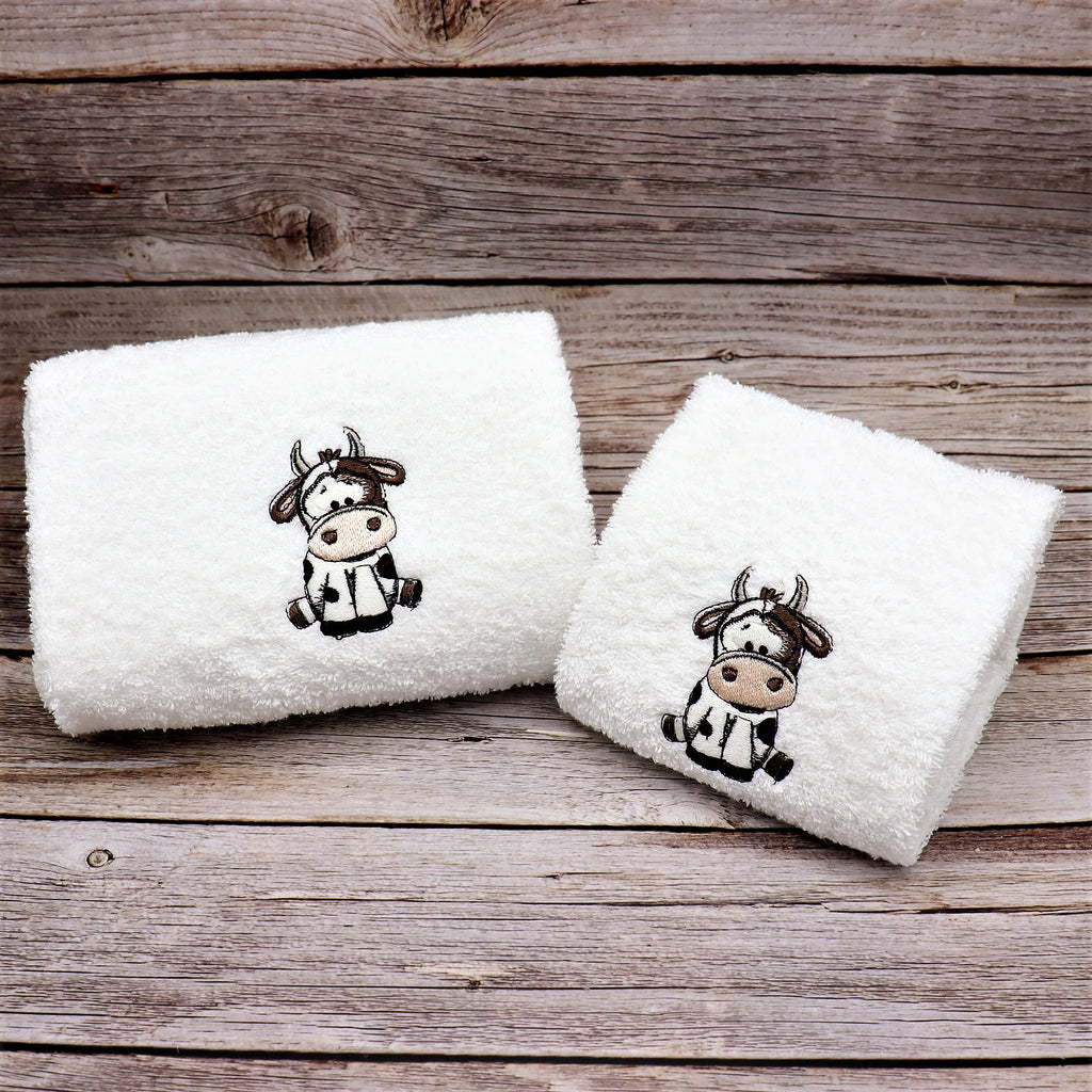 Asciugamani mucca baby - Il filo di Arianna