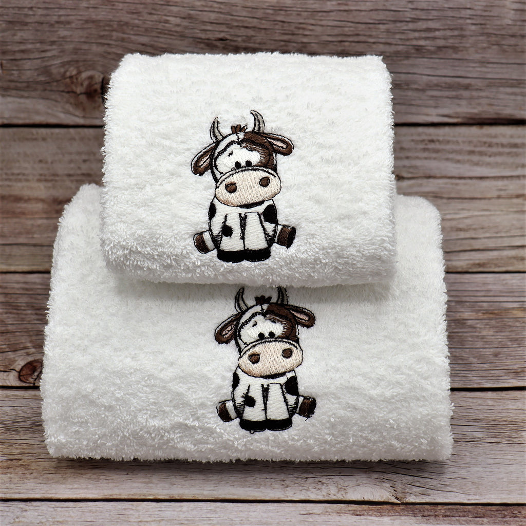 Asciugamani mucca baby - Il filo di Arianna